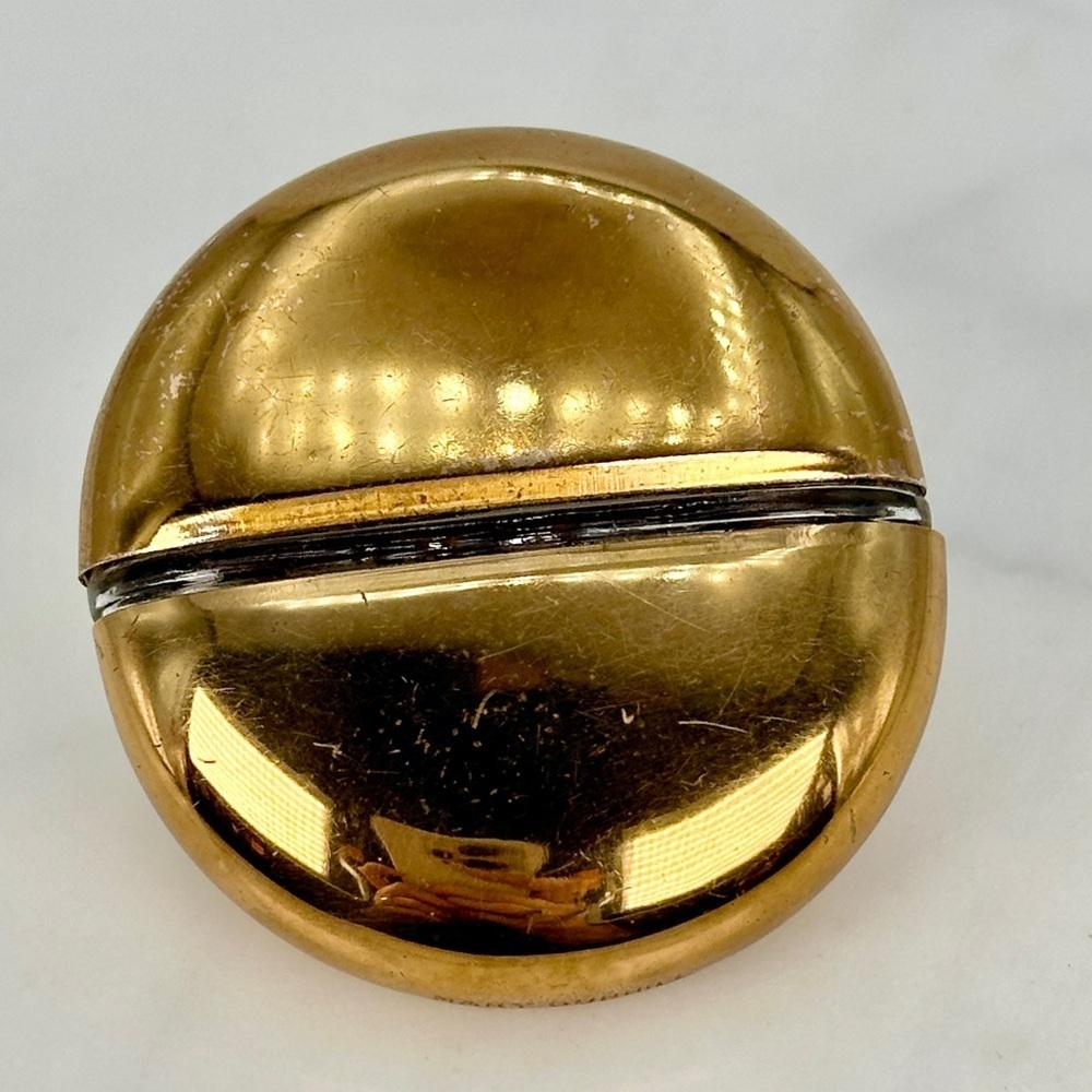 Vintage 1947 Mary Dunhill Perfume BottleGlass and Goldtone Brass Case MCM Travel - Picture 3 of 12